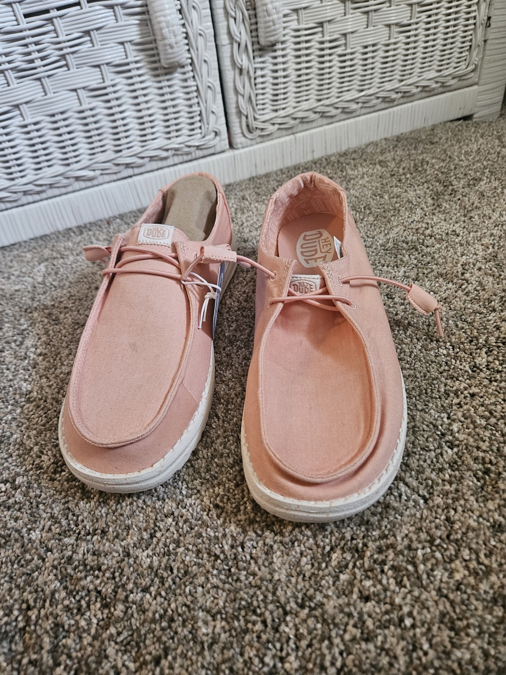 Hey Dude Wally Canvas Slip-On Sneakers in Peach - Picture 3 of 5
